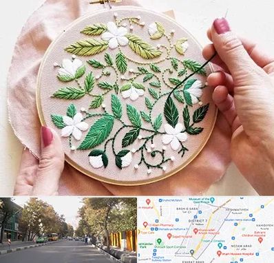 کلاس گلدوزی در شریعتی 