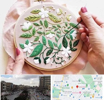 کلاس گلدوزی در بلوار فردوسی مشهد