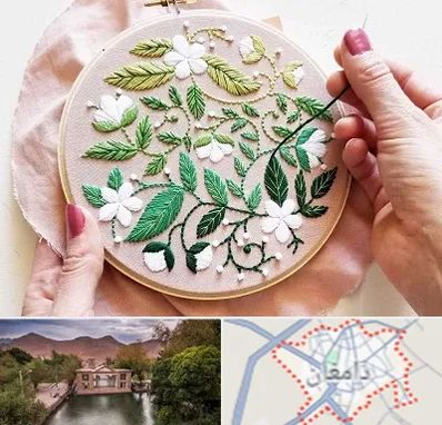 کلاس گلدوزی در دامغان