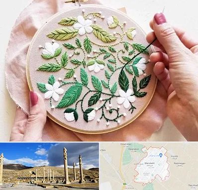 کلاس گلدوزی در مرودشت