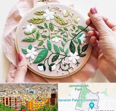 کلاس گلدوزی در نیاوران 