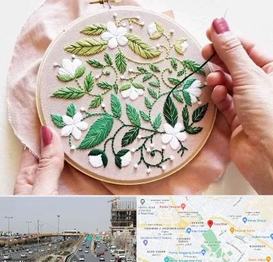 کلاس گلدوزی در بلوار توس مشهد