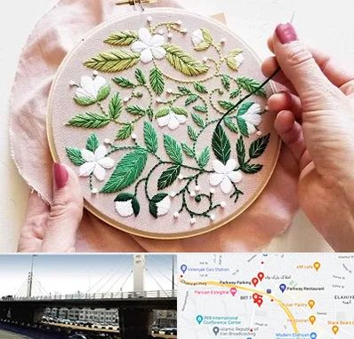 کلاس گلدوزی در پارک وی 