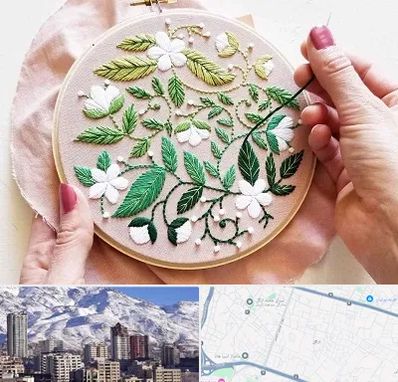 کلاس گلدوزی در ازگل