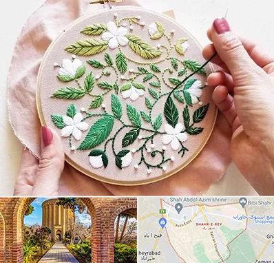 کلاس گلدوزی در شهر ری