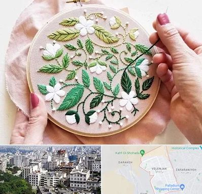 کلاس گلدوزی در ولنجک 