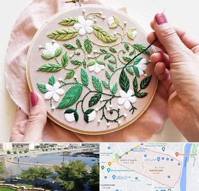 کلاس گلدوزی در گلستان اهواز