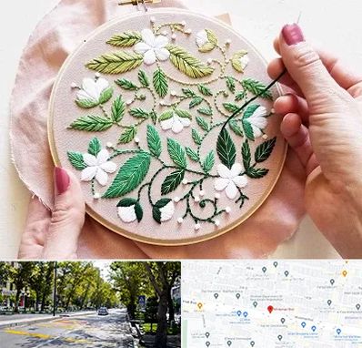 کلاس گلدوزی در میرداماد 