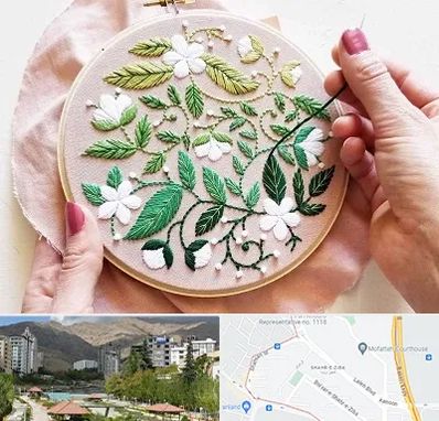 کلاس گلدوزی در شهر زیبا 