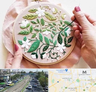 کلاس گلدوزی در جنوب تهران 