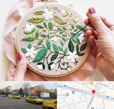 کلاس گلدوزی در شهناز تبریز