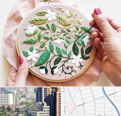 کلاس گلدوزی در خیابان بهشتی