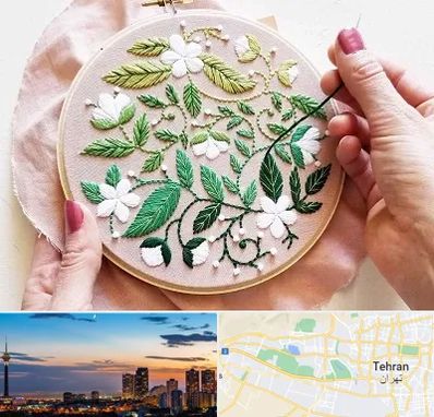 کلاس گلدوزی در غرب تهران 