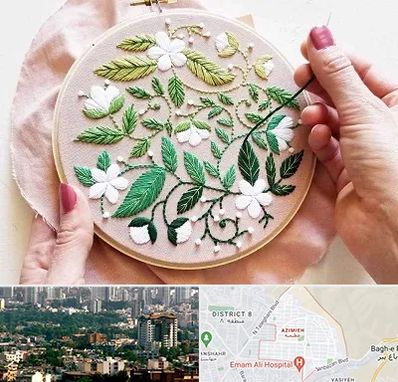 کلاس گلدوزی در عظیمیه کرج 