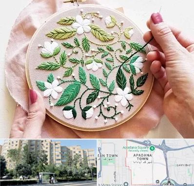 کلاس گلدوزی در آپادانا