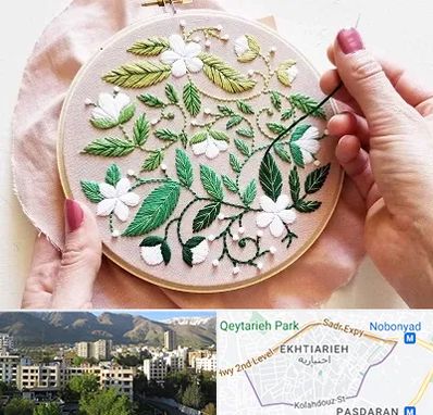 کلاس گلدوزی در اختیاریه 