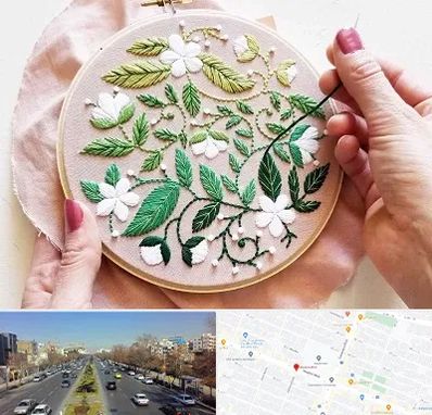 کلاس گلدوزی در بلوار معلم مشهد