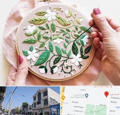 کلاس گلدوزی در افسریه 