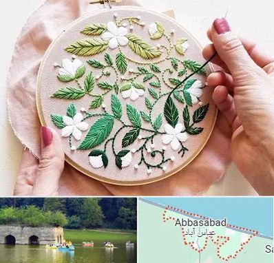 کلاس گلدوزی در عباس آباد