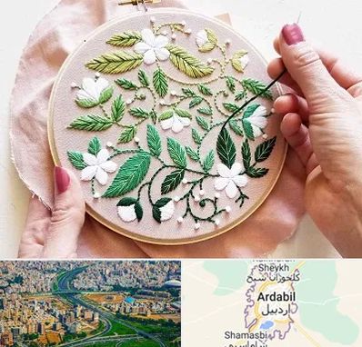 کلاس گلدوزی در اردبیل