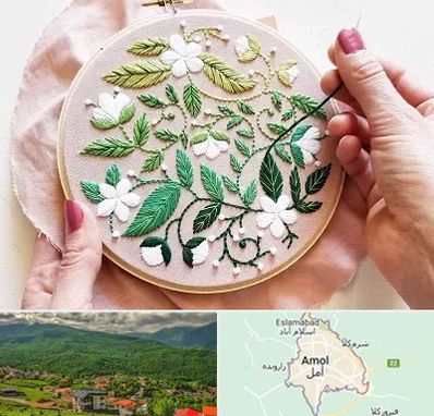 کلاس گلدوزی در آمل