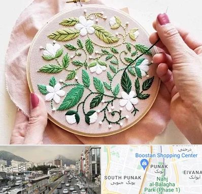 کلاس گلدوزی در پونک 