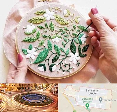 کلاس گلدوزی در بهارستان