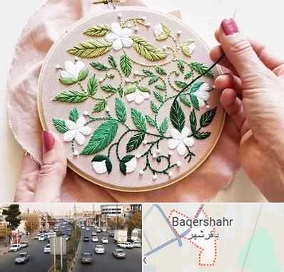 کلاس گلدوزی در باقرشهر