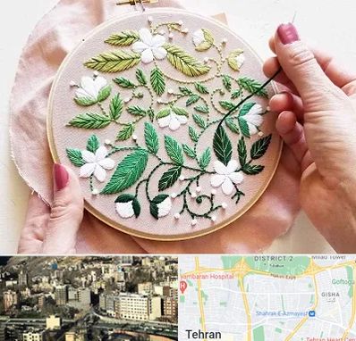 کلاس گلدوزی در مرزداران 