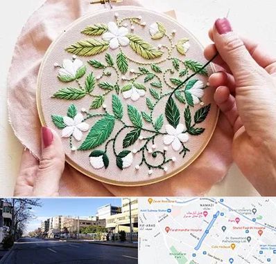 کلاس گلدوزی در خیابان ملاصدرا شیراز