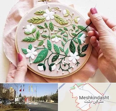 کلاس گلدوزی در مشکین دشت