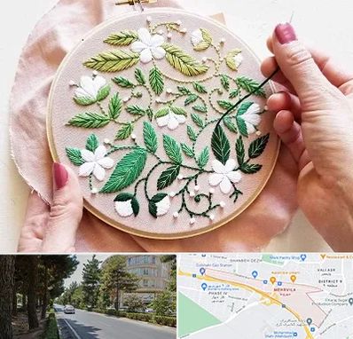 کلاس گلدوزی در مهرویلا کرج