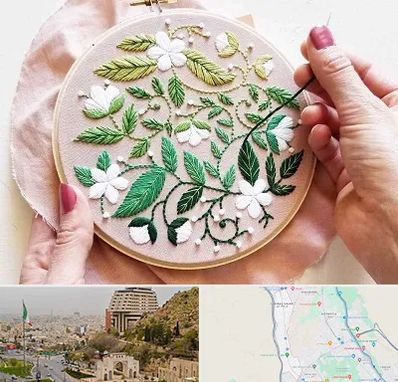 کلاس گلدوزی در فرهنگ شهر شیراز