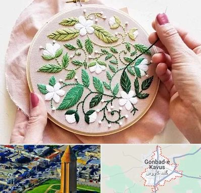 کلاس گلدوزی در گنبد کاووس