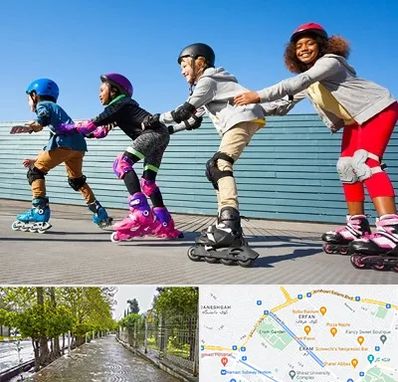 کلاس اسکیت در خیابان ارم شیراز