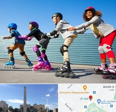 کلاس اسکیت در فلکه گاز شیراز