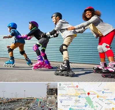 کلاس اسکیت در بلوار توس مشهد