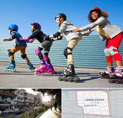 کلاس اسکیت در خیابان جمالزاده