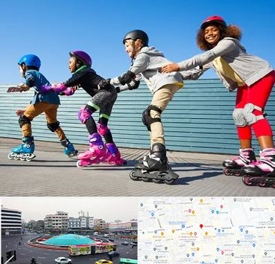 کلاس اسکیت در میدان انقلاب 