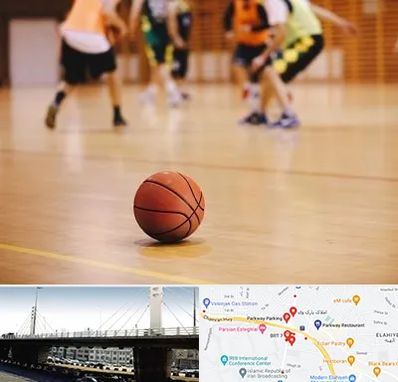 کلاس بسکتبال در پارک وی