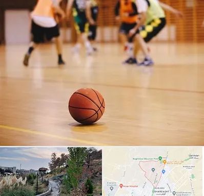 کلاس بسکتبال در باغستان کرج