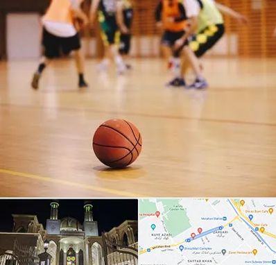 کلاس بسکتبال در زرگری شیراز