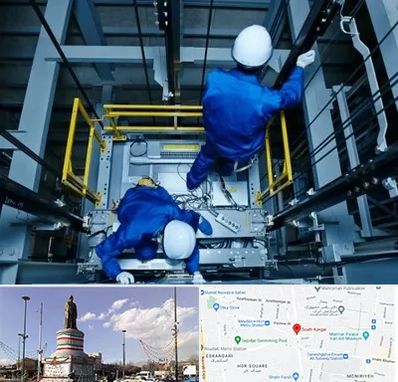 تعمیر کابین آسانسور در کارگر جنوبی 