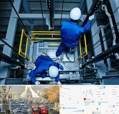 تعمیر کابین آسانسور در خیابان آزادی 