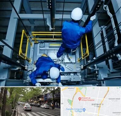 تعمیر کابین آسانسور در ظفر 