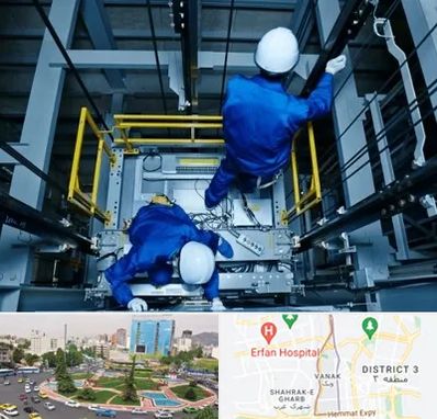 تعمیر کابین آسانسور در ونک 