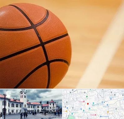 زمین بسکتبال در میدان شهرداری رشت