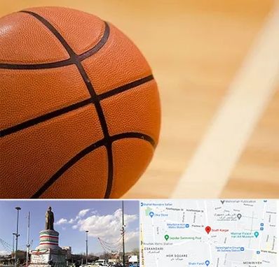 زمین بسکتبال در کارگر جنوبی