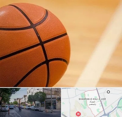 زمین بسکتبال در شهرک ولیعصر