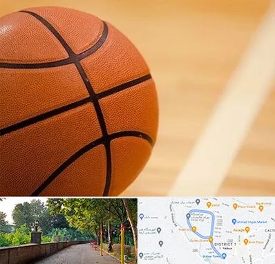 زمین بسکتبال در فلکه گاز رشت